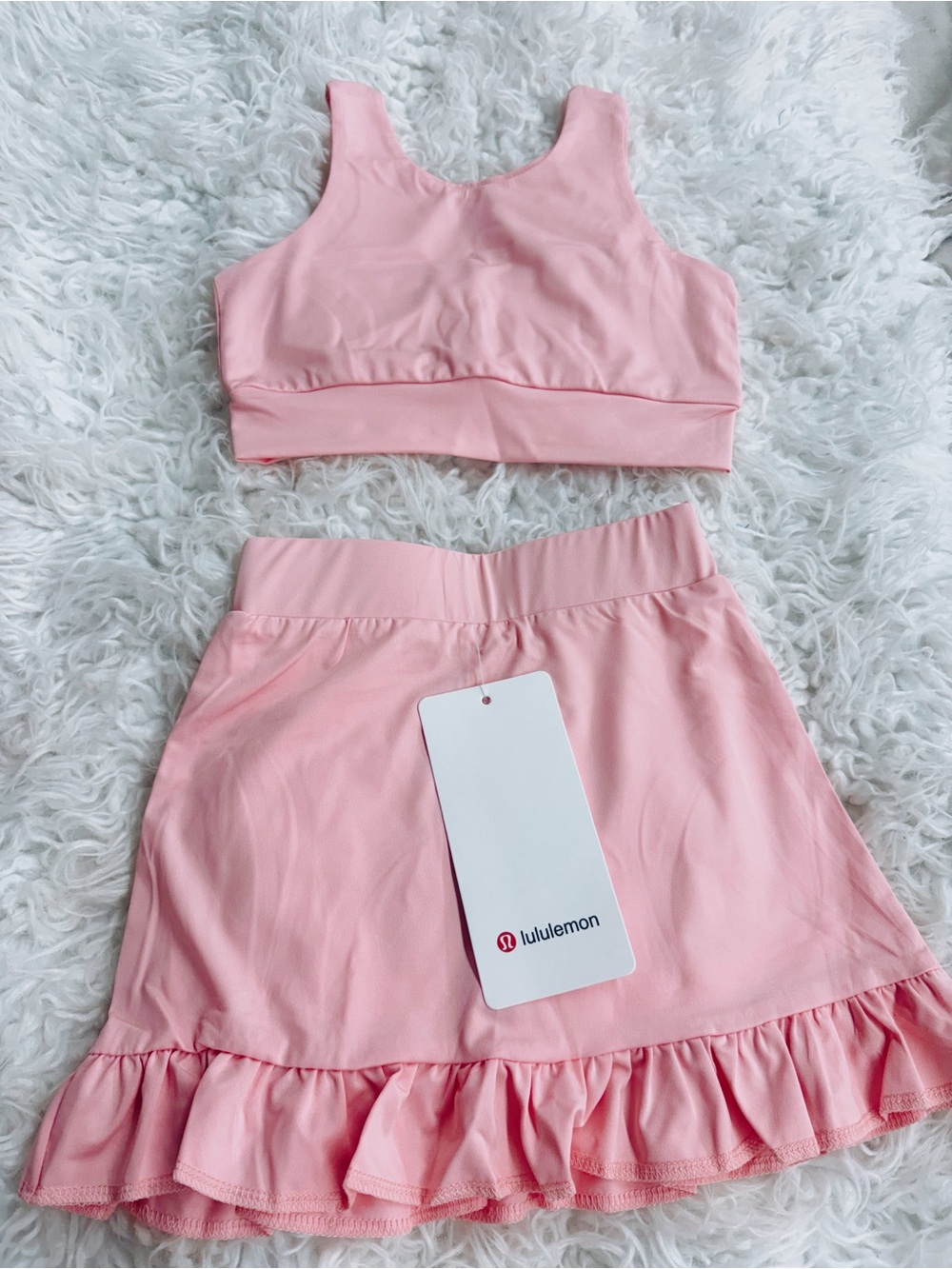 lululemon athletica Pink Girls Two-Piece Active Skort Set